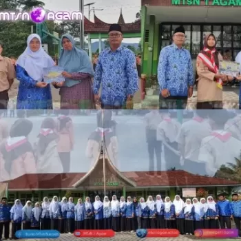 MTsN 1 Agam Gelar Upacara Peringatan Harlah Pancasila Diwarn