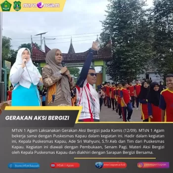 MTsN 1 Agam Laksanakan Program Gerakan Aksi Bergizi Serentak