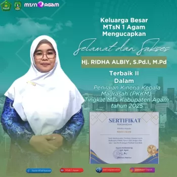 MTsN 1 Agam Raih Predikat Amat Baik pada PKKM 2024, Terbaik 