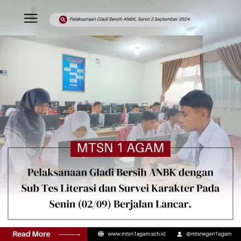 Berjalan Sukses dan Lancar, Hari Pertama MTsN 1 Agam Gelar G