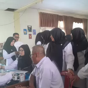 MTsN 1 Agam & Puskesmas Kapau Hadirkan Cek Kesehatan Gratis 