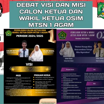 MTsN 1 Agam Gelar Debat Visi dan Misi Calon Ketua dan Wakil 