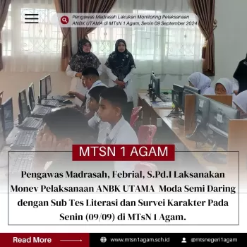 Pengawas Madrasah Kabupaten Agam Laksanakan Monitoring Pelak